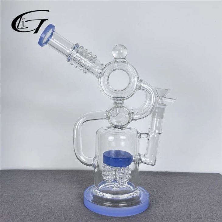 Big Recycler Bubbler Borosilicate Glass Tube Bong